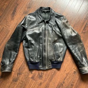 Leather bomber style jacket (vintage)